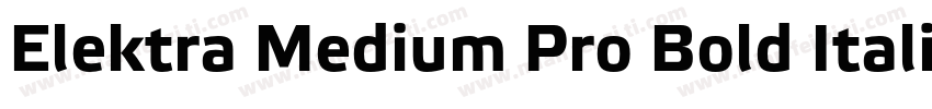 Elektra Medium Pro Bold Italic字体转换